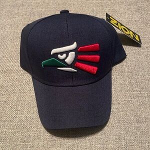 Hecho en México 3D Eagle Embroidered structured Baseball cap (Navy Blue)